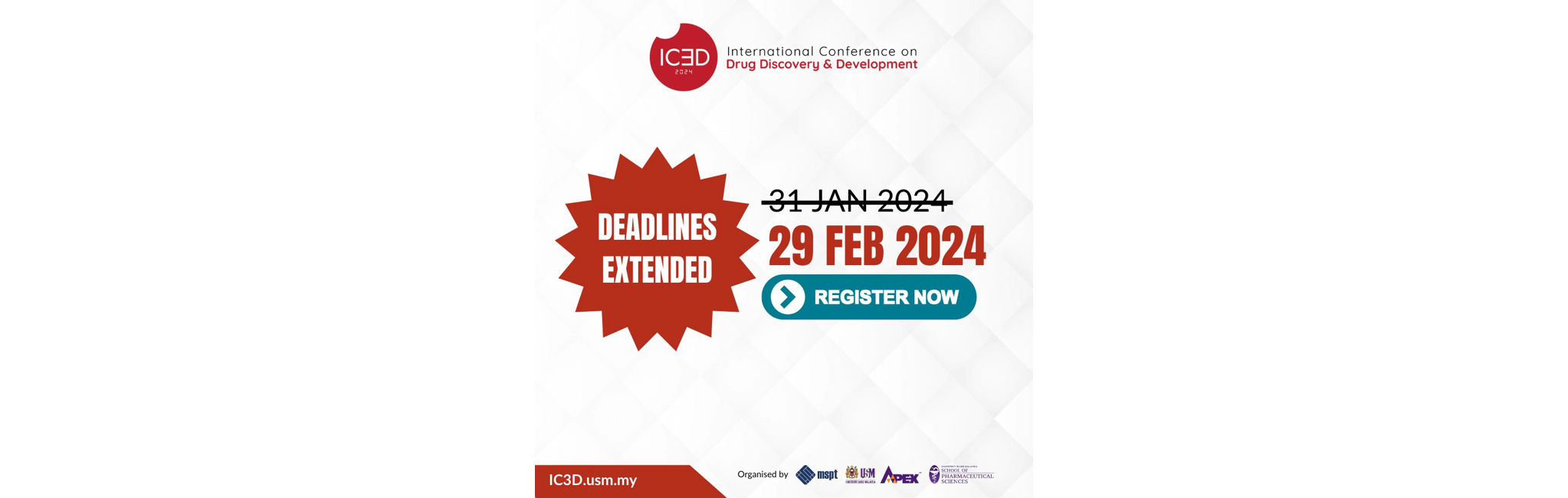 IC3D Extended Deadlines Banner